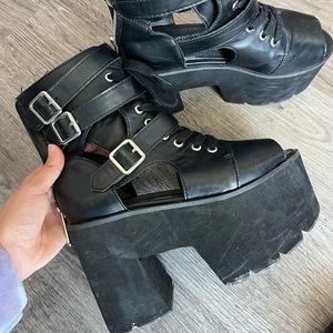 killstar chunky platform heels